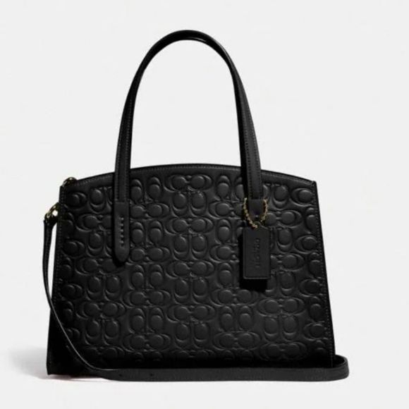 Coach Handbags - Coach Signature Charlie 28 Leather Shoulder Bag